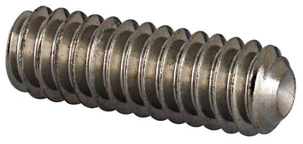 Value Collection - #5-40 UNC, 3/8" OAL, Cup Point Set Screw - Grade 18-8 Stainless Steel, 1/16" Key - Exact Industrial Supply