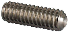 Value Collection - #5-40 UNC, 3/8" OAL, Cup Point Set Screw - Grade 18-8 Stainless Steel, 1/16" Key - Exact Industrial Supply