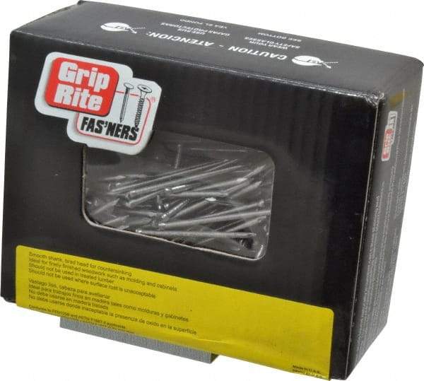Value Collection - 4D, 15 Gauge, 1-1/2" OAL Finishing Nails - Smooth Shank, Grade 2 Steel, Bright Finish - Exact Industrial Supply