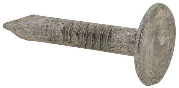 Value Collection - 11 Gauge, 3/4" OAL Roofing Nails - Ring Shank, Grade 2 Steel, Galvanized Finish - Exact Industrial Supply