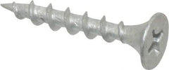 Value Collection - #6 Bugle Head, Phillips Steel Deck Screw - 1" OAL, Galvanized, Grade 2 - Exact Industrial Supply