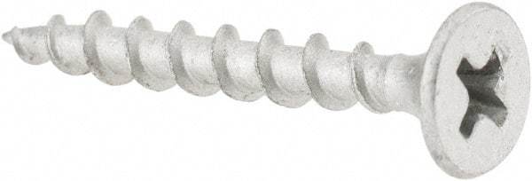 Value Collection - #6 Bugle Head, Phillips Steel Deck Screw - 1-1/4" OAL, Galvanized, Grade 2 - Exact Industrial Supply