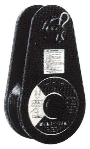 Value Collection - 17, 600 Lbs. Load Limit, Side Release Tail Board Block - Single Sheave, 6 Inch Outside Diameter, Wire Rope, 5/8 Inch, 3/4 Inch Diameters, Steel, Painted Finish - Exact Industrial Supply
