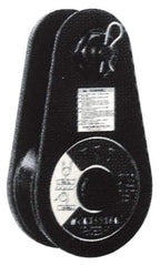 Value Collection - 8, 800 Lbs. Load Limit, Side Release Tail Board Block - Single Sheave, 4-1/2 Inch Outside Diameter, Wire Rope, 3/8 Inch, 1/2 Inch Diameters, Steel, Painted Finish - Exact Industrial Supply