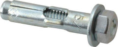 Value Collection - 5/16" Diam, 5/16" Drill, 1-1/2" OAL, 2-1/2" Min Embedment Sleeve Concrete Anchor - Steel, Zinc-Plated Finish, Hex Nut Head, Hex Drive - Exact Industrial Supply