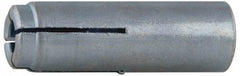 Value Collection - 5/8" Diam, 5/8" Drill, 2-9/16" OAL, 3-1/2" Min Embedment Drop-In Concrete Anchor - 303 Stainless Steel, Zinc-Plated Finish, 1" Thread Length - Exact Industrial Supply