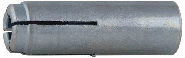 Value Collection - 3/4" Diam, 3/4" Drill, 3-3/16" OAL, 2" Min Embedment Drop-In Concrete Anchor - 303 Stainless Steel, Zinc-Plated Finish, 1-1/4" Thread Length - Exact Industrial Supply