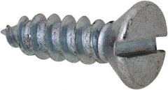 Value Collection - #6 Flat Head Slotted Sheet Metal Screw - Steel, 1/2" OAL, Grade 2 - Exact Industrial Supply