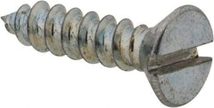 Value Collection - #6 Flat Head Slotted Sheet Metal Screw - Steel, 5/8" OAL, Grade 2 - Exact Industrial Supply