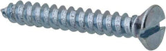 Value Collection - #6 Flat Head Slotted Sheet Metal Screw - Steel, 1" OAL, Grade 2 - Exact Industrial Supply