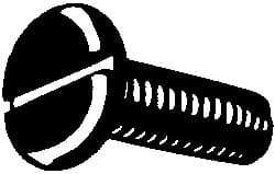 Value Collection - #4-40 UNC Thread, 3/8" Length Under Head, Slotted Drive Steel Thread Cutting Screw - Pan Head, Grade 2, Point Type F, Zinc-Plated Finish - Exact Industrial Supply