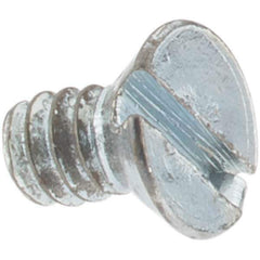 Value Collection - #4-40 UNC, 3/16" OAL Slotted Drive Machine Screw - Flat Head, Grade 2 Steel, Zinc-Plated Finish, Without Washer - Exact Industrial Supply