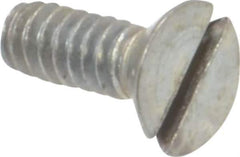 Value Collection - #4-40 UNC, 5/16" OAL Slotted Drive Machine Screw - Flat Head, Grade 2 Steel, Zinc-Plated Finish, Without Washer - Exact Industrial Supply