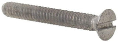 Value Collection - #4-40 UNC, 7/8" OAL Slotted Drive Machine Screw - Flat Head, Grade 2 Steel, Zinc-Plated Finish, Without Washer - Exact Industrial Supply