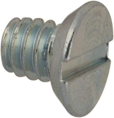 Value Collection - #5-40 UNC, 1/8" OAL Slotted Drive Machine Screw - Flat Undercut Head, Grade J82 Steel, Zinc-Plated Finish, Without Washer - Exact Industrial Supply