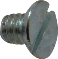 Value Collection - #5-40 UNC, 3/16" OAL Slotted Drive Machine Screw - Flat Undercut Head, Grade J82 Steel, Zinc-Plated Finish, Without Washer - Exact Industrial Supply