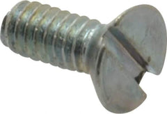 Value Collection - #5-40 UNC, 5/16" OAL Slotted Drive Machine Screw - Flat Head, Grade 2 Steel, Zinc-Plated Finish, Without Washer - Exact Industrial Supply