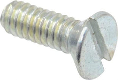 Value Collection - #5-40 UNC, 3/8" OAL Slotted Drive Machine Screw - Flat Head, Grade 2 Steel, Zinc-Plated Finish, Without Washer - Exact Industrial Supply