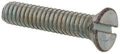 Value Collection - #5-40 UNC, 5/8" OAL Slotted Drive Machine Screw - Flat Head, Grade 2 Steel, Zinc-Plated Finish, Without Washer - Exact Industrial Supply