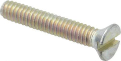 Value Collection - #5-40 UNC, 3/4" OAL Slotted Drive Machine Screw - Flat Head, Grade 2 Steel, Zinc-Plated Finish, Without Washer - Exact Industrial Supply