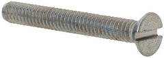 Value Collection - #5-40 UNC, 1" OAL Slotted Drive Machine Screw - Flat Head, Grade 2 Steel, Zinc-Plated Finish, Without Washer - Exact Industrial Supply