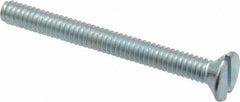 Value Collection - #5-40 UNC, 1-1/4" OAL Slotted Drive Machine Screw - Flat Head, Grade 2 Steel, Zinc-Plated Finish, Without Washer - Exact Industrial Supply