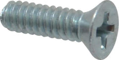 Value Collection - #4-40 UNC, 3/8" OAL Phillips Drive Machine Screw - Flat Head, Grade 2 Steel, Zinc-Plated Finish, Without Washer - Exact Industrial Supply