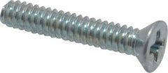 Value Collection - #4-40 UNC, 5/8" OAL Phillips Drive Machine Screw - Flat Head, Grade 2 Steel, Zinc-Plated Finish, Without Washer - Exact Industrial Supply