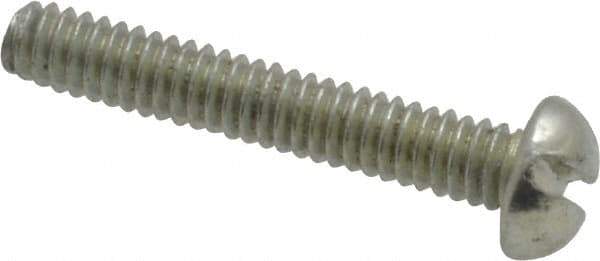 Value Collection - #5-40 UNC, 3/4" Length Under Head Slotted Drive Machine Screw - Round Head, Grade J82 Steel, Zinc-Plated Finish, Without Washer - Exact Industrial Supply