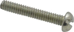 Value Collection - #5-40 UNC, 3/4" Length Under Head Slotted Drive Machine Screw - Round Head, Grade J82 Steel, Zinc-Plated Finish, Without Washer - Exact Industrial Supply