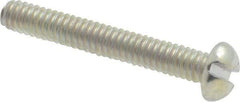 Value Collection - #5-40 UNC, 7/8" Length Under Head Slotted Drive Machine Screw - Round Head, Grade J82 Steel, Zinc-Plated Finish, Without Washer - Exact Industrial Supply