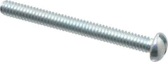 Value Collection - #5-40 UNC, 1-1/4" Length Under Head Slotted Drive Machine Screw - Round Head, Grade 2 Alloy Steel, Zinc-Plated Finish, Without Washer - Exact Industrial Supply