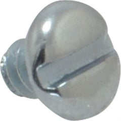 Value Collection - #4-40 UNC, 1/8" Length Under Head Slotted Drive Machine Screw - Pan Head, Grade 2 Steel, Zinc-Plated Finish, Without Washer - Exact Industrial Supply