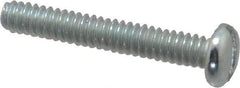 Value Collection - #4-40 UNC, 3/4" Length Under Head Slotted Drive Machine Screw - Pan Head, Grade J82 Steel, Zinc-Plated Finish, Without Washer - Exact Industrial Supply