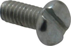 Value Collection - #5-40 UNC, 5/16" Length Under Head Slotted Drive Machine Screw - Pan Head, Grade J82 Steel, Zinc-Plated Finish, Without Washer - Exact Industrial Supply