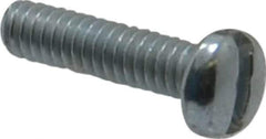 Value Collection - #5-40 UNC, 1/2" Length Under Head Slotted Drive Machine Screw - Pan Head, Grade 2 Steel, Zinc-Plated Finish, Without Washer - Exact Industrial Supply