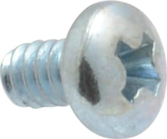 Value Collection - #4-40 UNC, 3/16" Length Under Head Phillips Drive Machine Screw - Pan Head, Grade 2 Steel, Zinc-Plated Finish, Without Washer - Exact Industrial Supply