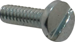 Value Collection - #4-40 UNC, 3/8" Length Under Head Slotted Drive Machine Screw - Binding Head, Grade J82 Steel, Zinc-Plated Finish, Without Washer - Exact Industrial Supply