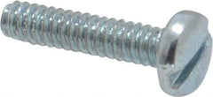 Value Collection - #4-40 UNC, 1/2" Length Under Head Slotted Drive Machine Screw - Binding Head, Grade J82 Steel, Zinc-Plated Finish, Without Washer - Exact Industrial Supply