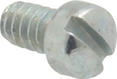 Value Collection - #4-40 UNC, 3/16" Length Under Head Slotted Drive Machine Screw - Fillister Head, Grade J82 Steel, Zinc-Plated Finish, Without Washer - Exact Industrial Supply