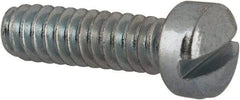 Value Collection - #4-40 UNC, 3/8" Length Under Head Slotted Drive Machine Screw - Fillister Head, Grade 2 Steel, Zinc-Plated Finish, Without Washer - Exact Industrial Supply