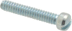 Value Collection - #4-40 UNC, 5/8" Length Under Head Slotted Drive Machine Screw - Fillister Head, Grade J82 Steel, Zinc-Plated Finish, Without Washer - Exact Industrial Supply