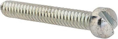 Value Collection - #4-40 UNC, 3/4" Length Under Head Slotted Drive Machine Screw - Fillister Head, Grade 2 Steel, Zinc-Plated Finish, Without Washer - Exact Industrial Supply