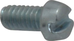 Value Collection - #5-40 UNC, 1/4" Length Under Head Slotted Drive Machine Screw - Fillister Head, Grade 2 Steel, Zinc-Plated Finish, Without Washer - Exact Industrial Supply