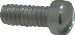 Value Collection - #5-40 UNC, 5/16" Length Under Head Slotted Drive Machine Screw - Fillister Head, Grade J82 Steel, Zinc-Plated Finish, Without Washer - Exact Industrial Supply