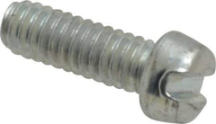 Value Collection - #5-40 UNC, 3/8" Length Under Head Slotted Drive Machine Screw - Fillister Head, Grade J82 Steel, Zinc-Plated Finish, Without Washer - Exact Industrial Supply