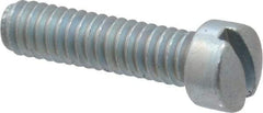 Value Collection - #5-40 UNC, 1/2" Length Under Head Slotted Drive Machine Screw - Fillister Head, Grade 2 Steel, Zinc-Plated Finish, Without Washer - Exact Industrial Supply