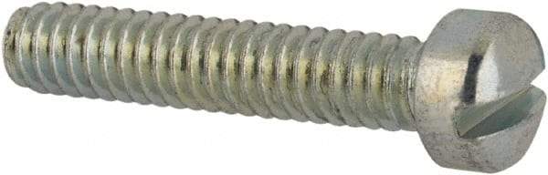 Value Collection - #5-40 UNC, 5/8" Length Under Head Slotted Drive Machine Screw - Fillister Head, Grade J82 Steel, Zinc-Plated Finish, Without Washer - Exact Industrial Supply