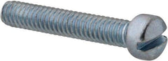 Value Collection - #5-40 UNC, 3/4" Length Under Head Slotted Drive Machine Screw - Fillister Head, Grade J82 Steel, Zinc-Plated Finish, Without Washer - Exact Industrial Supply