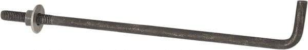 Value Collection - 3/8-16, 10" OAL Bent Anchor Bolt - Grade 2 Steel - Exact Industrial Supply